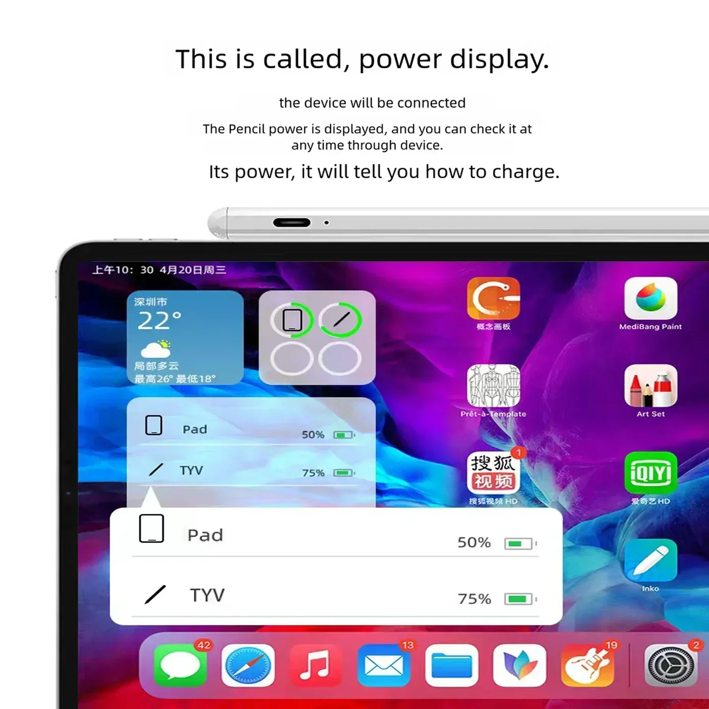 Стилус для iPad Pencil 2024 Air 6 M2 Pro M4 с функцией Bluetooth Для 11 12 9 4/5 7/8/9/10th mini 5 Tablet