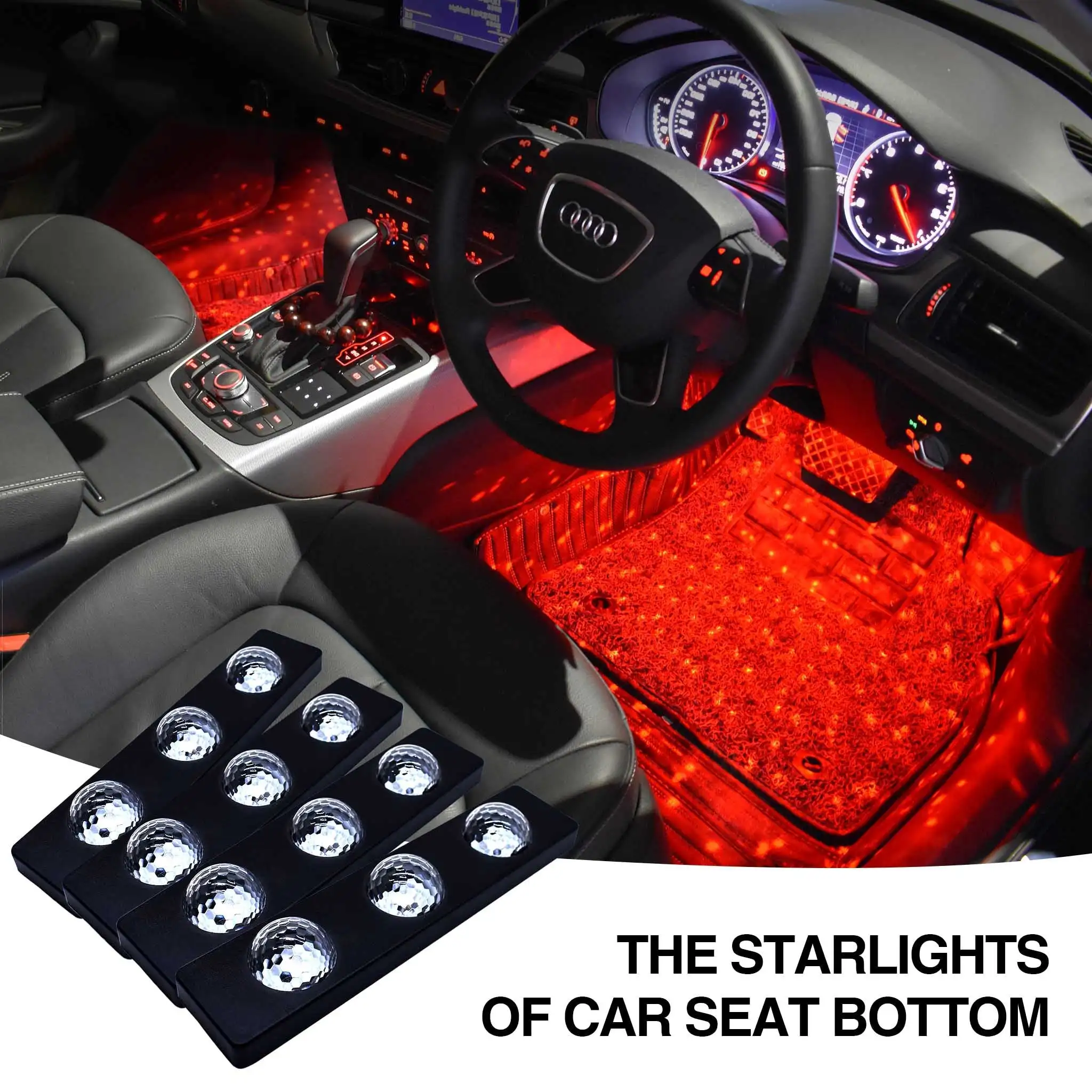 

4 шт., декоративный светодиодный лазерный проектор с пультом ДУ