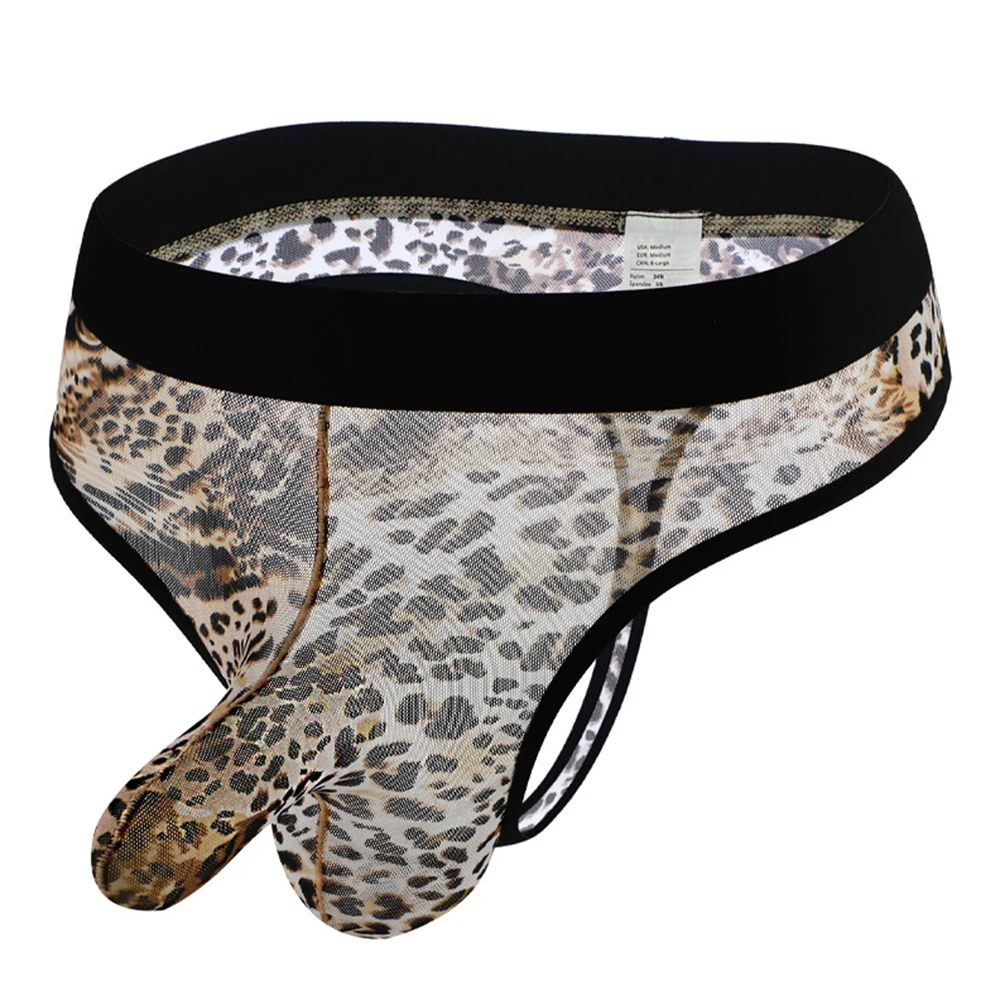 

Men's Briefs Breathable Panties Silky Underpants Elephant Trunk Thongs Bulge Pocket Underwear Sensual Lingerie