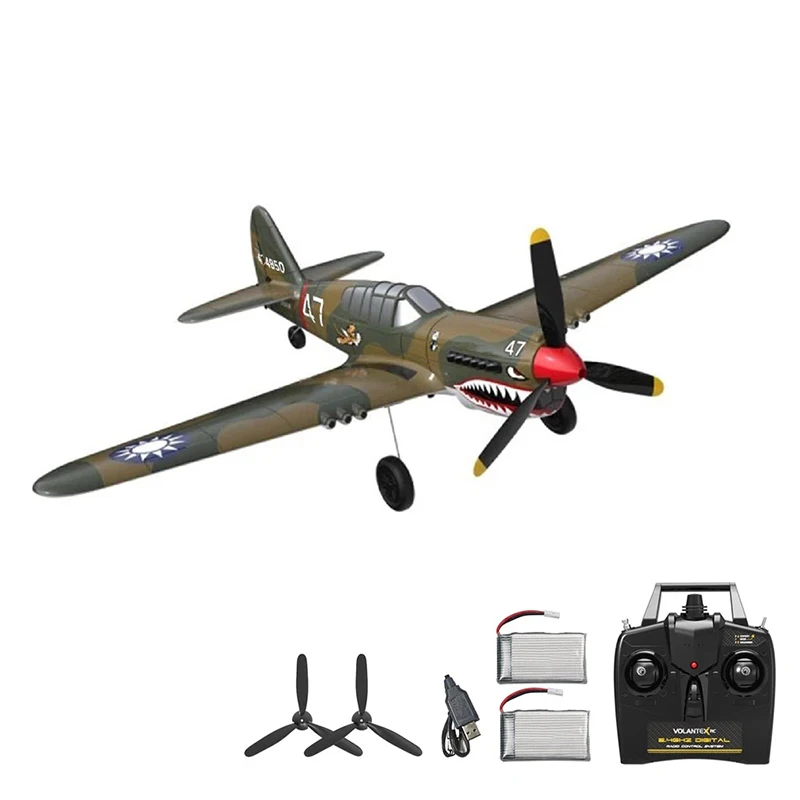 

Volantex P40 Fighter RC Airplane 4CH Fixed Wing One Button Return Home Remote Control Plane EPP Drone Kid Toy Gift