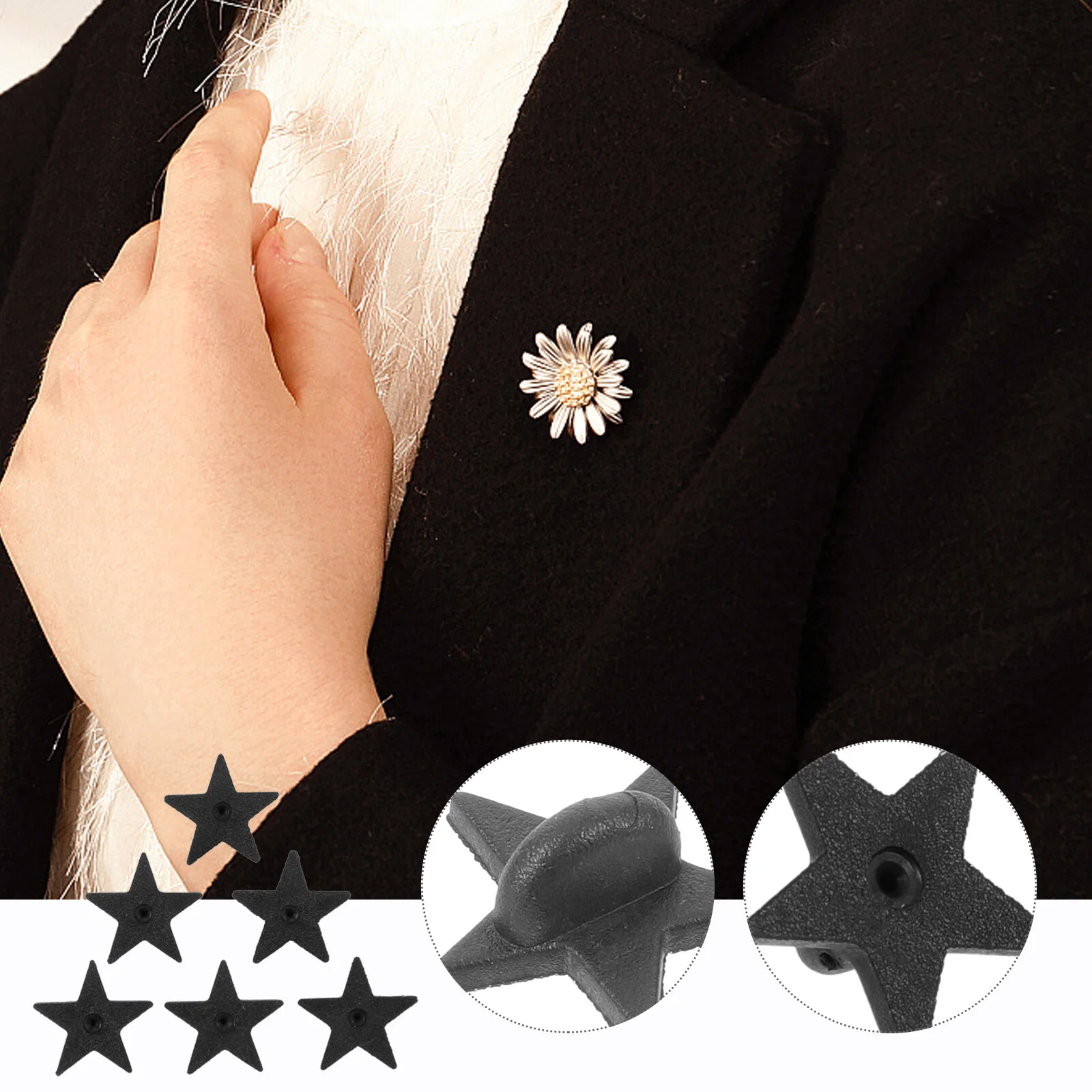 100Pcs Locking Pin Keeper Clasp Plastic Locking Pin Keeper Copper Brooch Locking Pin Brooch Supplies