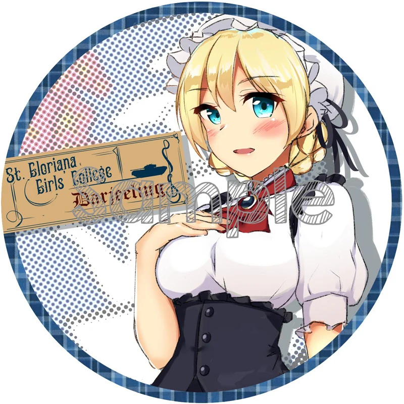 

Anime patch GIRLS Und PANZER Darjeeling Katyusha Print Embroidery Hook & Loop Badge