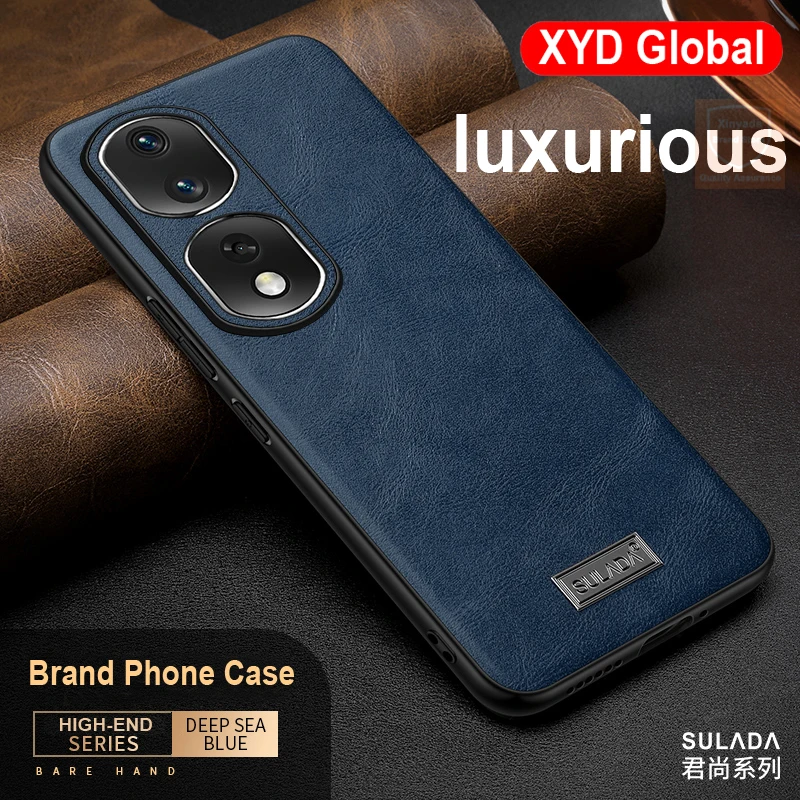 

High end Brand For Huawei Honor 90 Pro Case Genuine Leather Phone Back Case For Honor 90 Pro 70 80 Honor90 Cover Bumper