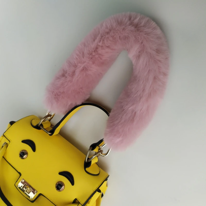 

Straps For Bags Replacement Women Plush Bag Strap Shoulder Handbag Strap Faux Fur Bag Handle Bag Accessories Handles For Handbag