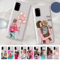 yinuoda fashion super mom baby girl phone case for samsung a 10 20 30 50s 70 51 52 71 4g 12 31 21 31 s 20 21 plus ultra