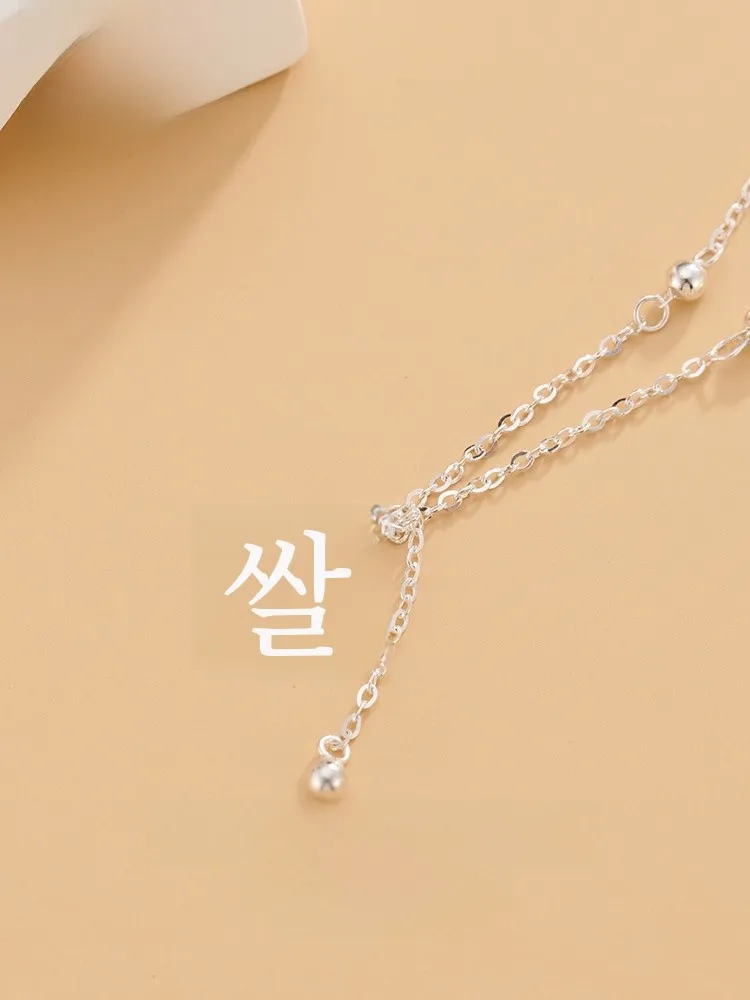 Shunqing Yinlou S9999 женское ожерелье из чистого серебра с яркой звездой бисера