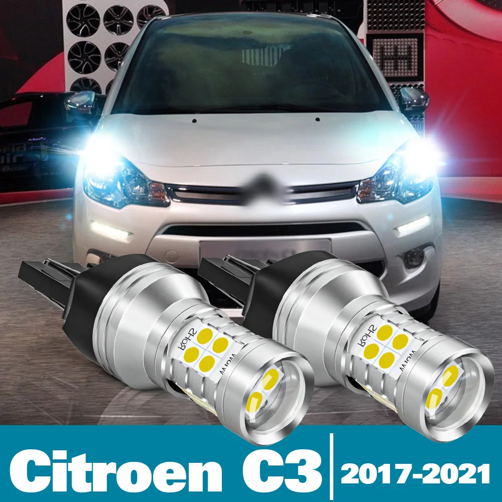 

2pcs LED Daytime Running Light DRL For Citroen C3 Accessories 2017 2018 2019 2020 2021