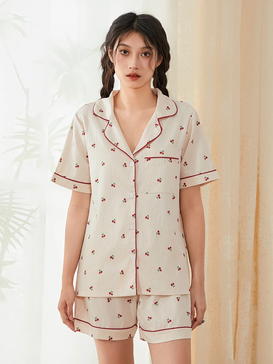 Женский пижамный комплект из 2 предметов одежда для дома свободные топы с