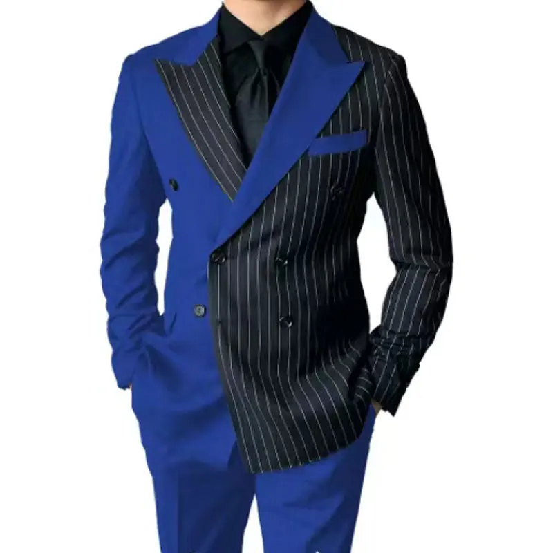 For Men Two Piece Jacket Pants Slim Fit Costume Traje De Novio Para Boda