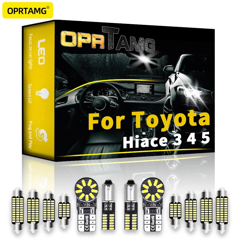 

OPRTAMG Canbus для Toyota Hiace 3 4 5 Hiace 3 Hiace 4 Hiace 5 1994-2005 2006-2007 светодиодный льные светодиодные внутренние лампы для чтения автомобильные товары