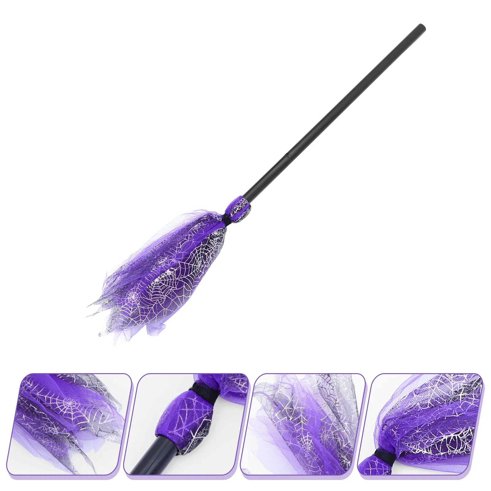 

Broom Witch Broomstick Kids Costume Prop Props Cosplay Witches Party Flyingdecoration Wizard Gauze Supplies Accessorieshaunted
