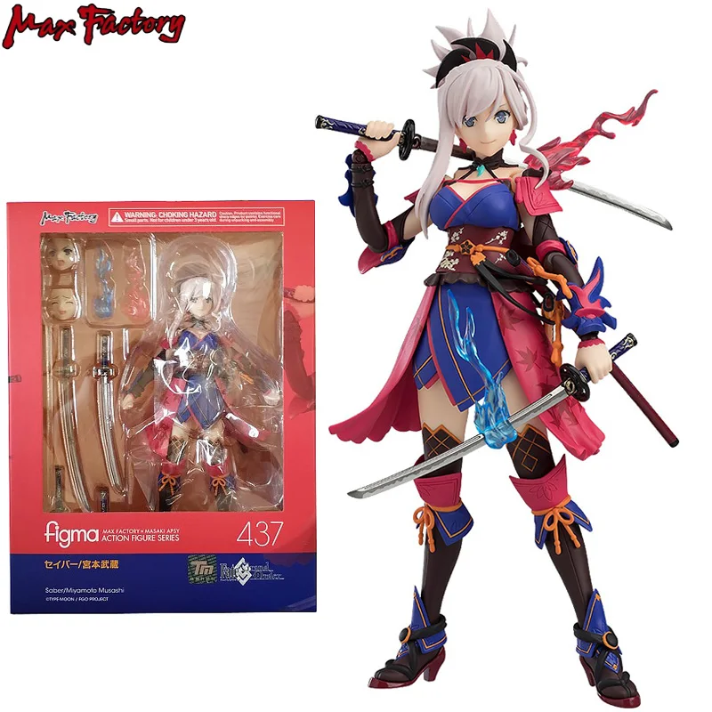 

[In Stock] Original Max Factory Figma 437 FGO Fate/Grand Order Saber Miyamoto Musashi Anime Figure Model Collecile Action Toys