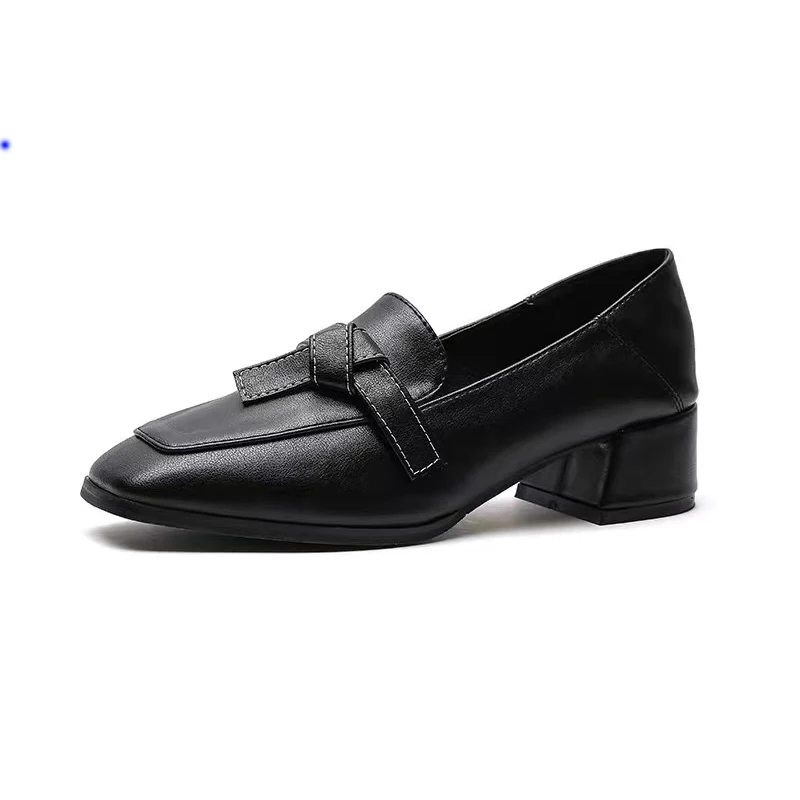 

Block Heels Loafers Shoes Women Office Ladies Daily Autumn Spring Low Heels Pumps Female Feetwear Zapatos Chaussures Femmes