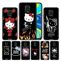 phone case cover for xiaomi redmi note 10 11 pro mi 11 lite 11t 10t 11s 9t 5g 10s shockproof capinha hello kitty cat black