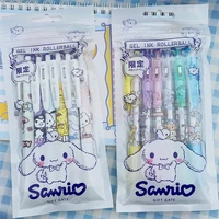 6pcsbox sanrio kuromi cinnamoroll mix pen new design gel pen students ballpoint pens for office school girl students stationery