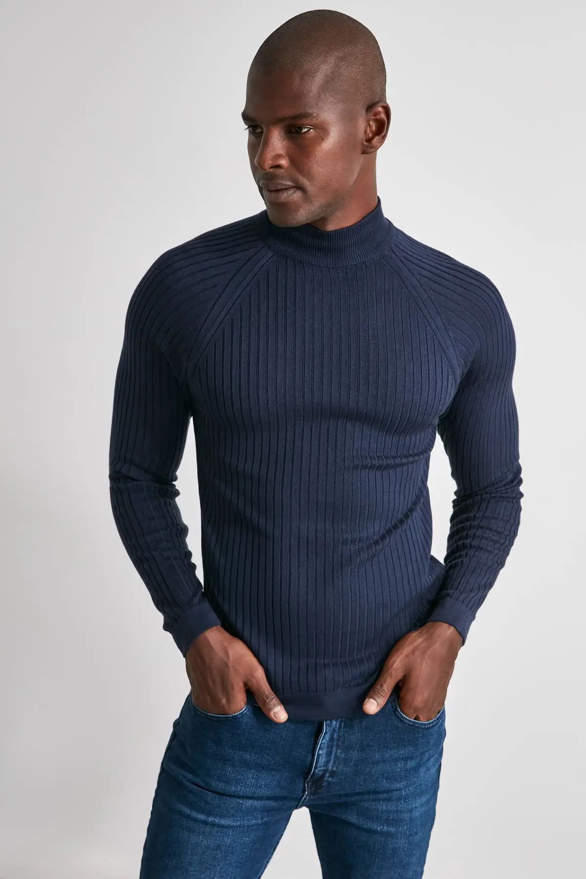 

Trendyol Male Half Fishing Rubber Mesh Knitwear Sweater TMNAW21KZ1561