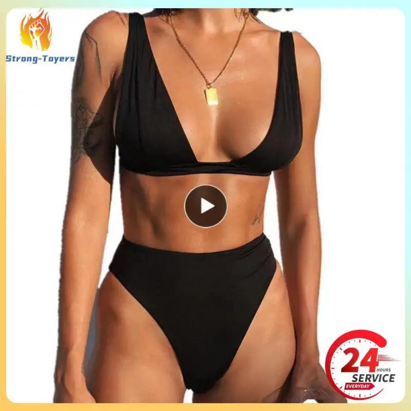 

Новинка 2022, сексуальное Бикини, женский купальник, комплект из двух предметов, летняя мода, тонкий купальник с разрезом, комбинированные купальные костюмы, жное Бикини