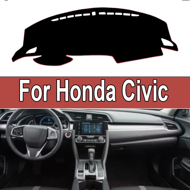 

Коврик для приборной панели автомобиля, для Honda Civic X 10 2016-2018 2019 2020