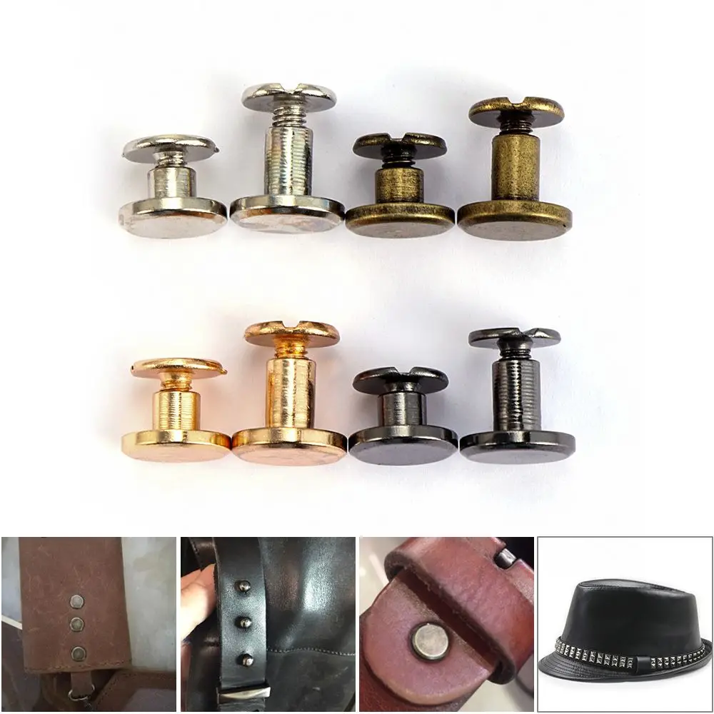 

10sets Crafts decoration nail Leather Craft Garment DIY screw Cloth Button Nail Rivets Brass