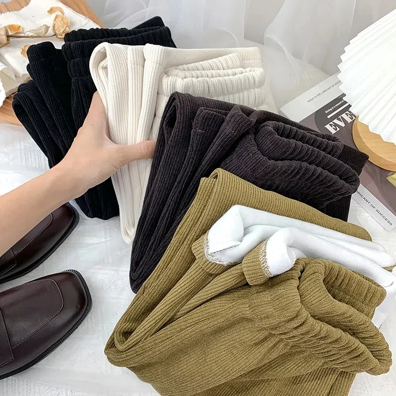 

Chenille Wide Leg Keep Warm Corduroy Trousers Loose High Waist Velvet Thick Casual Pants Women 2022 New Autumn Winter