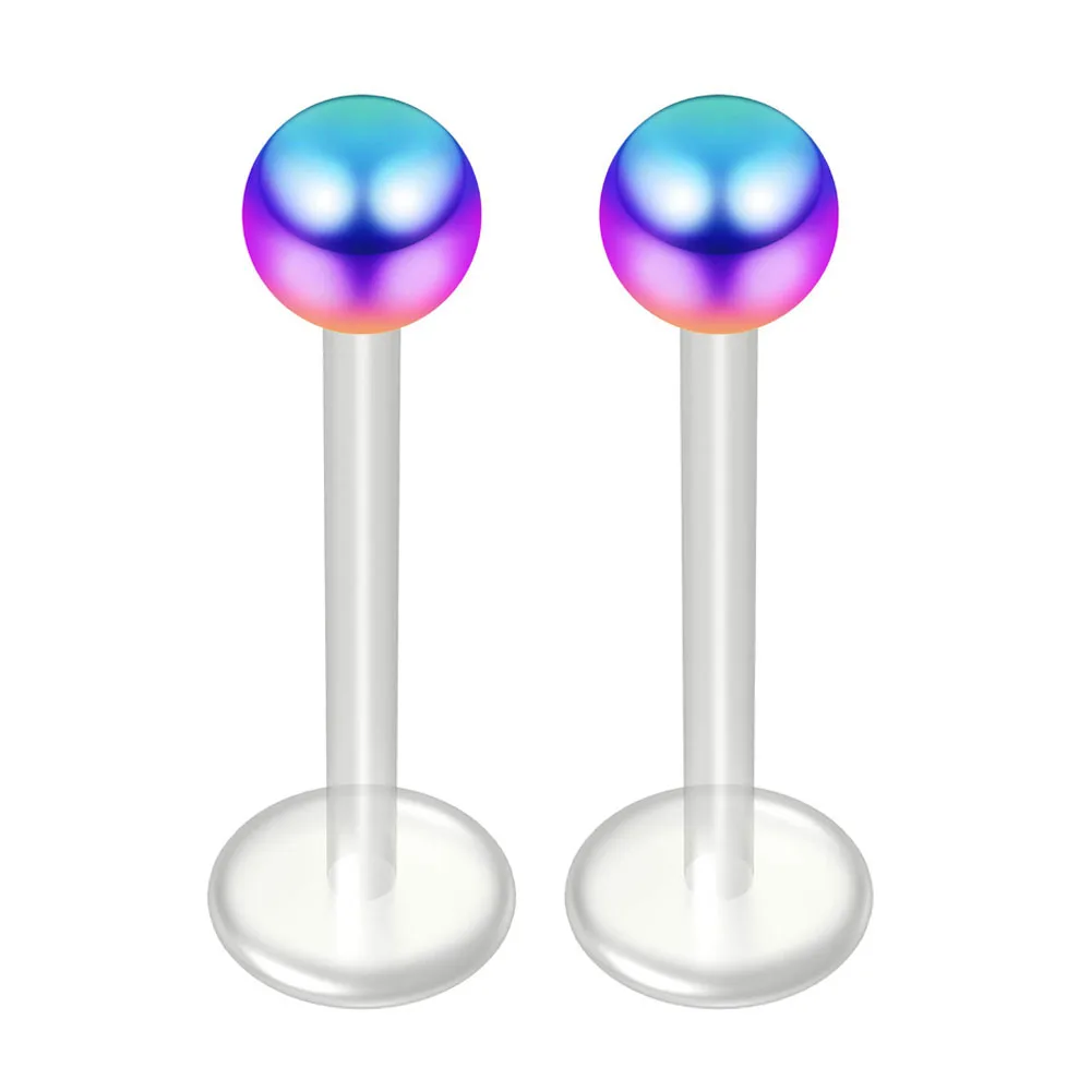 16g Bioflex Labret хирургический Bioplast Steel Plastic пирсинг Монро шпильки для губ 6 мм 8 мм 10 мм (art.: 3920bc243b6f2) - 3920bc243b6f2