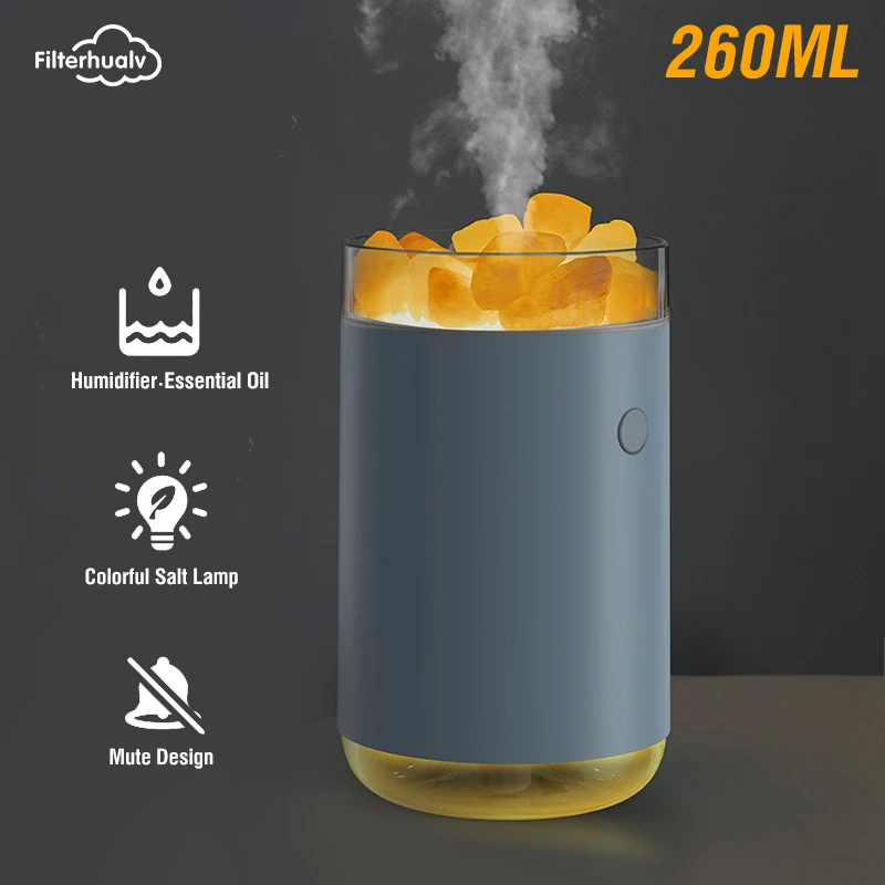 

Filterhualv Salt Lamp Air Humidifier Usb Essential Oil Aroma Diffuser Ultrasonic Air Aromatherapy for Home Office Humidificador