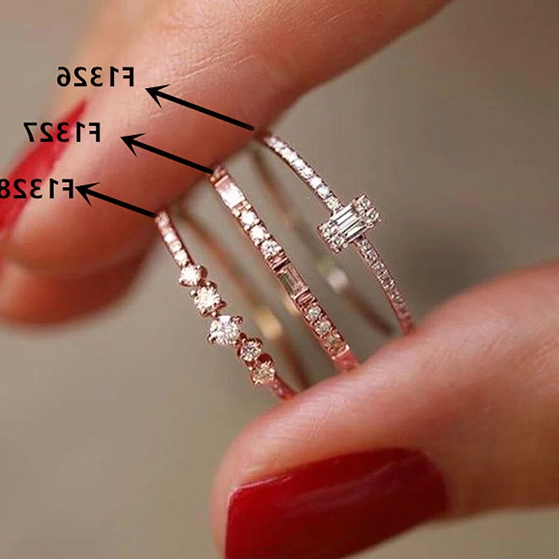 

Jewelry Accessories Cute Fashion Ring Crystal Rings Wedding High Quality Cubic Zirconia Dating Romantic Women Gift Trendy