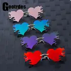 Модные солнцезащитные очки без оправы, уникальные солнцезащитные очки в форме сердца для женщин, защита UV400, очки для вечеринок, очки с декором, модные аксессуары