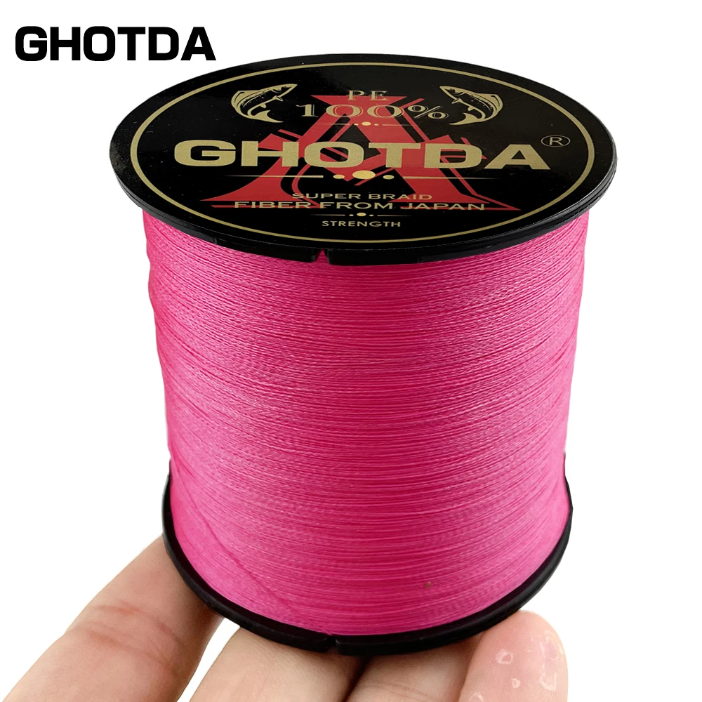 

Ghotda Fishing Line 500M 4 Strands Strong Braided PE Line Fishing Tackle 10 12 18 28 35 40 50 80 100 120lb