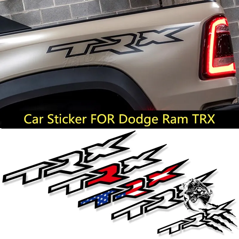 

Новые автомобильные наклейки для Dodge Ram TRX, Модифицированная отделка багажника, модная спортивная наклейка, пленка с аппликацией, аксессуары