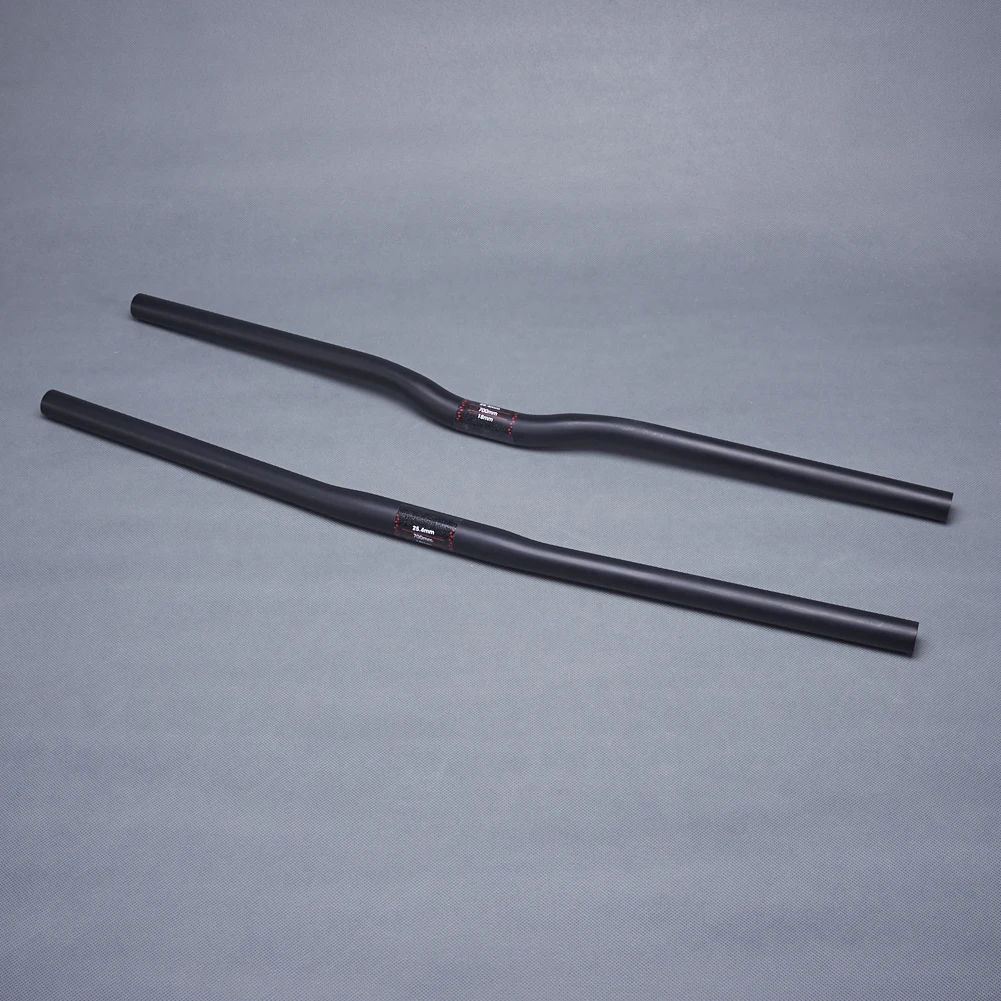 Фото Карбоновый руль для велосипеда 25,4 мм для детских складных BMX, горных и MTB велосипедов, 480-700 мм, черный матовый №3