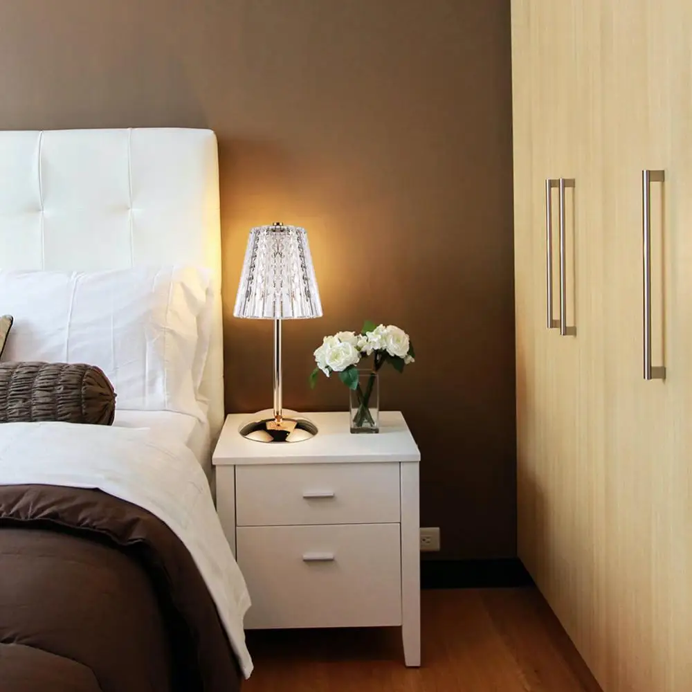 

Acrylic Rechargeable Desk Lamp Atmosphere Led Bedside Bar Crystal Lighting Fixtures Bedside Lamp For Bedroom Crystal Light