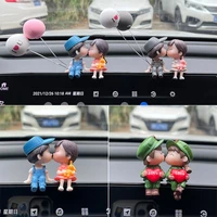 car interior decoration ornaments creative cute couple instrument trolley high end car on the center console goddess
