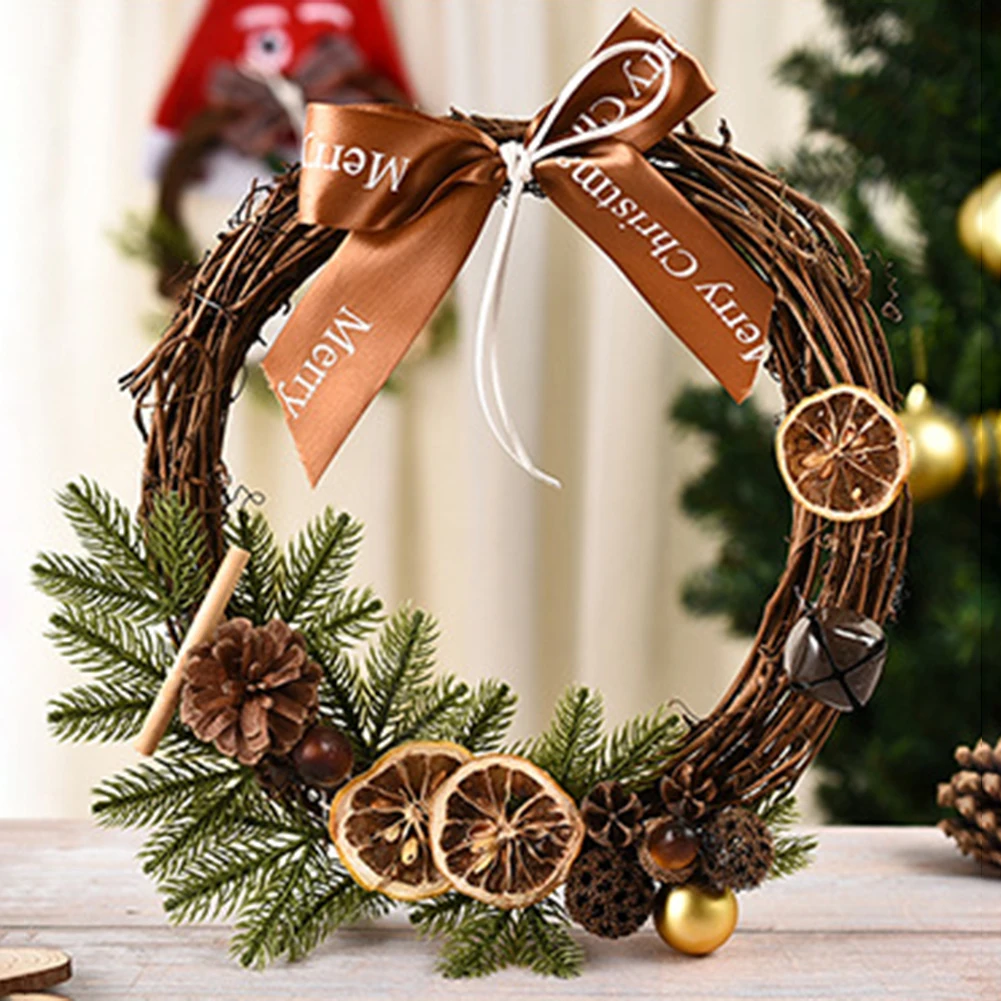 Ротанговое кольцо Рождественский венок гирлянда подвесное висячее сделай сам