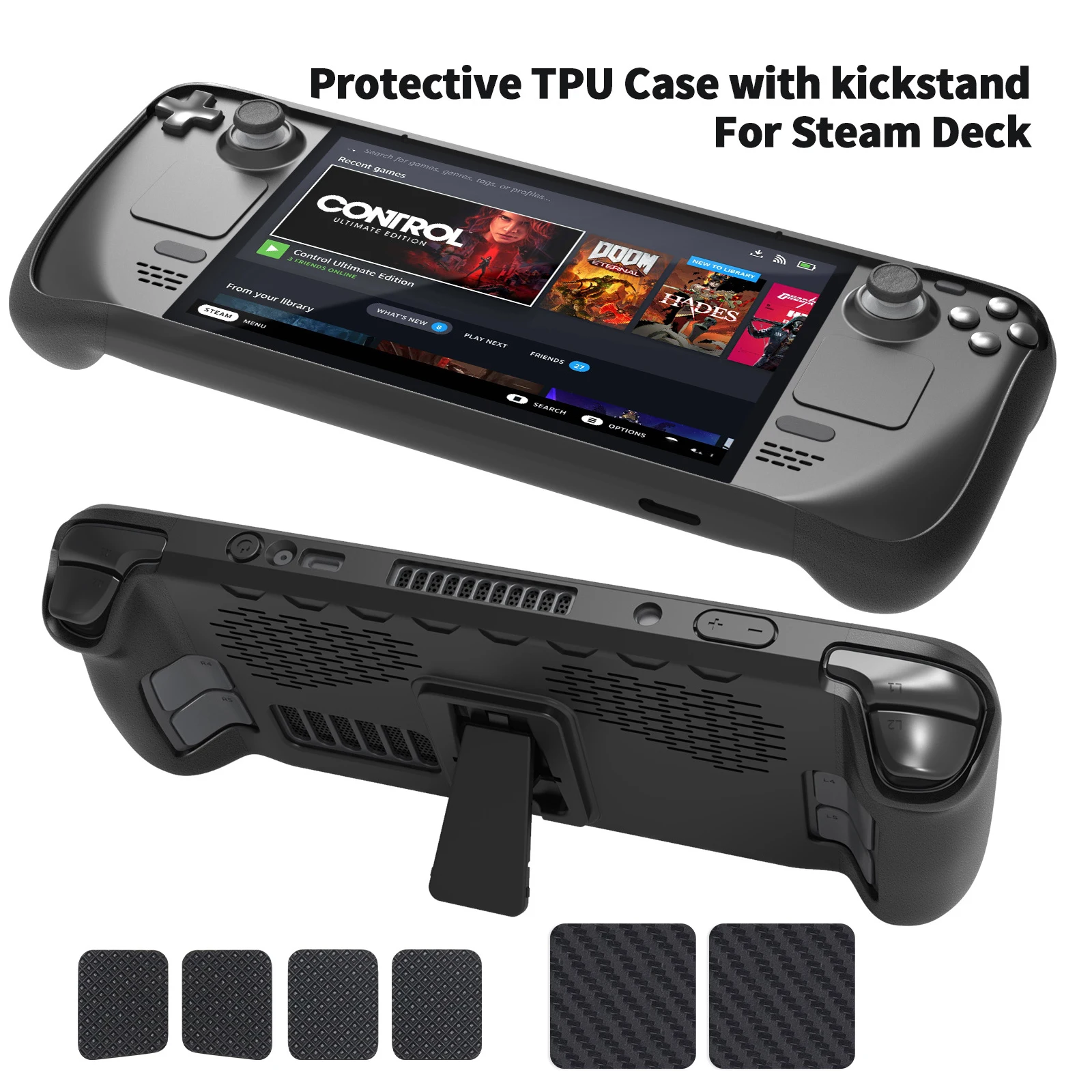 New Design For Steam Deck Shell Silicone Protective Case Game Console Portable Travel Case Cover For Steam Deck Accessories
