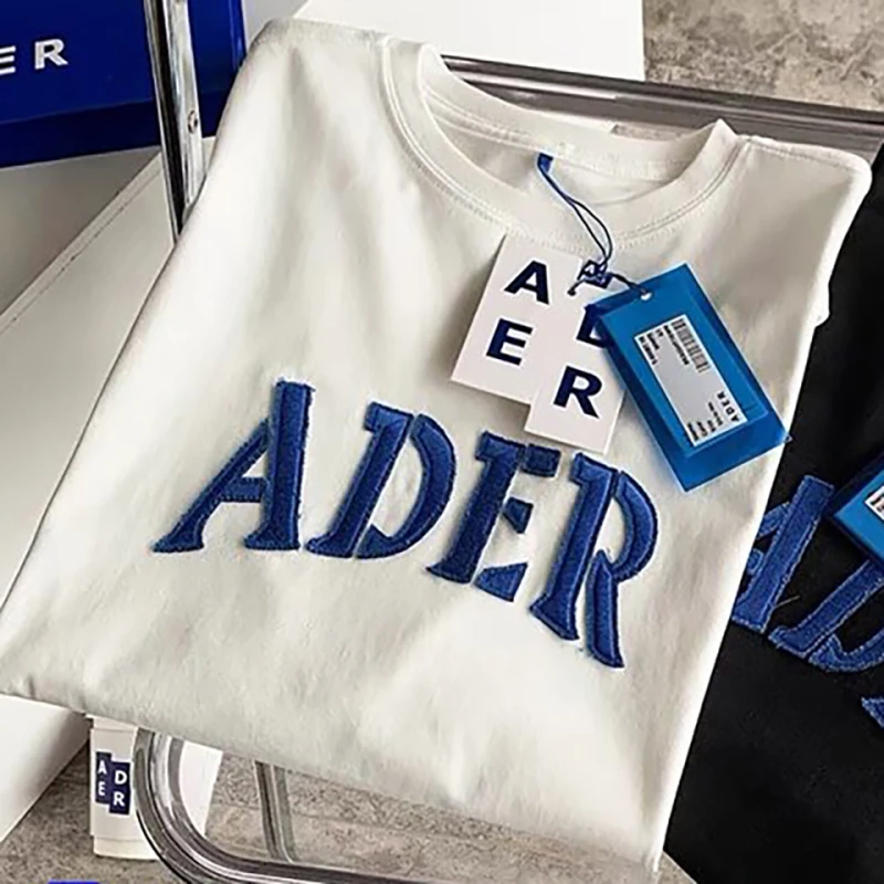 

ADER Error T Shirt Men Women Korean Fashion Harajuku Tops Tees Aesthetic Embroidery Cotton Outfit Female Costume Y2k T-shirts