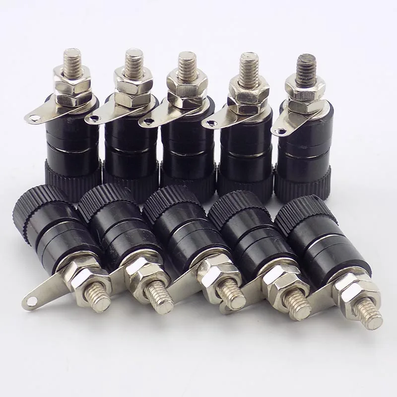 

4mm DIY Banana Female Plugs Amplifier Speaker Posting Connector Splice Terminals For Audio Jack Red and Black Color C4