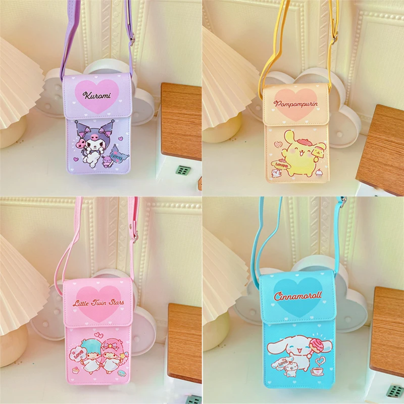 

Sanrio дневная сумка для хранения ключей Мультяшные персонажи Hello Kitty My Melody Kuromi Cinnamoroll почтовые милые мини-сумки в подарок