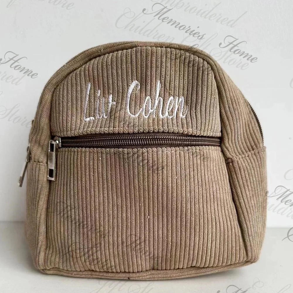 Миниатюрная Вельветовая сумка с именем под заказ женские модные рюкзаки