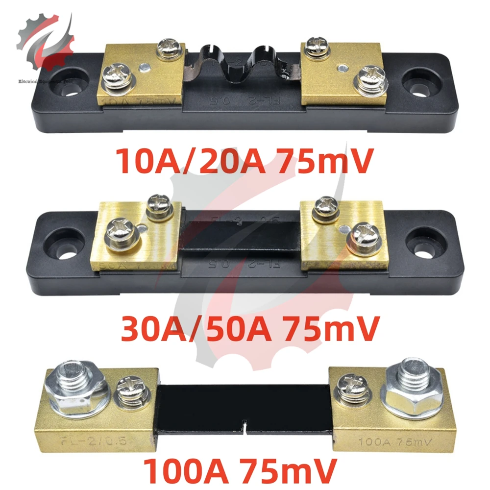 

1PC External Shunt FL-2 300A 200A 100A 50A 30A 20A 10A 75mV Current Meter Shunt Resister for Digital Voltmeter Ammeter Met