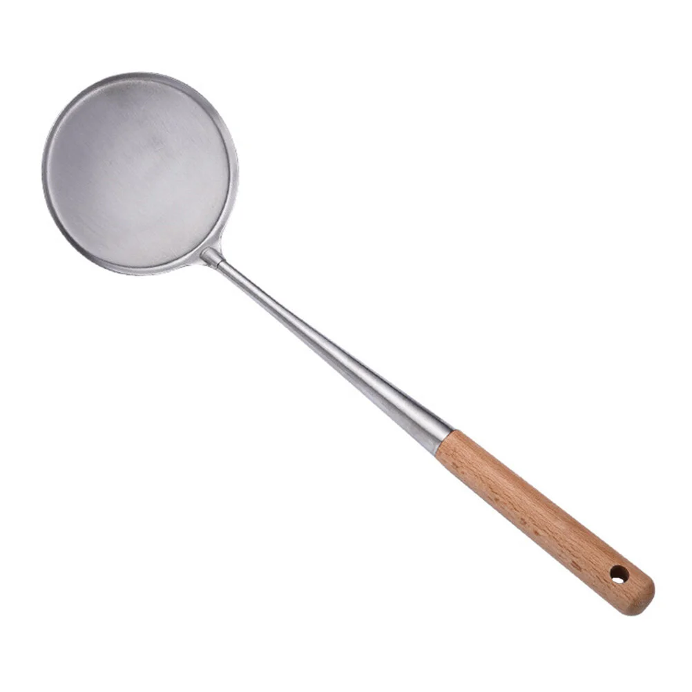 

Fryer Handle Frying Spoon Stainless Steel Cookware Flat Spoons Food Strainer Oil Kitchenware Tablespoon Cooking
