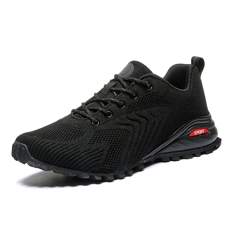 HIKEUP Hiking Shoes Comfortable Men Trekking Sneakers Rubber Sole High Quality Plus Size Running Shoes Wear-resistant