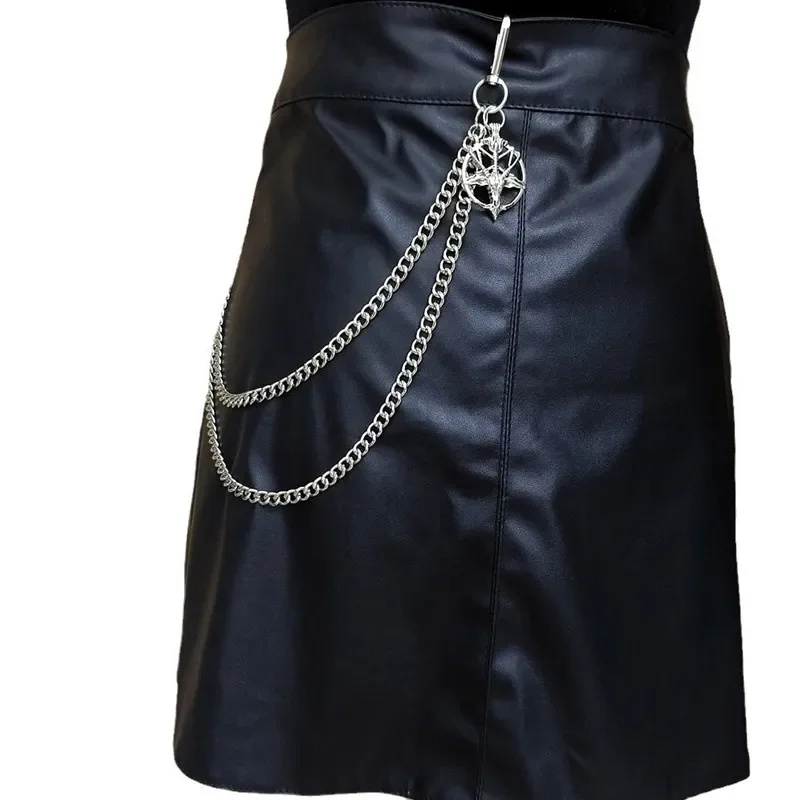 Брелки с перевернутой пентаграммой и головой козла для мужчин женщин брелок