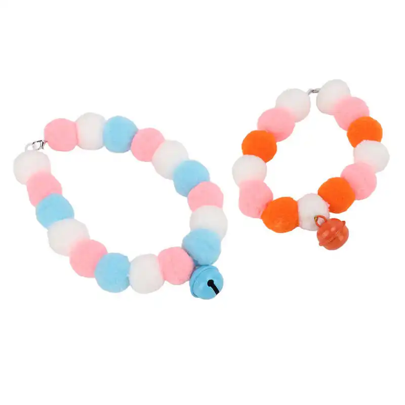 

Cat Collars Pet Collar Soft Lightweight Plush Balls Cute Dog Cat Collar with Bell for Party Daily Pet Collar Leash