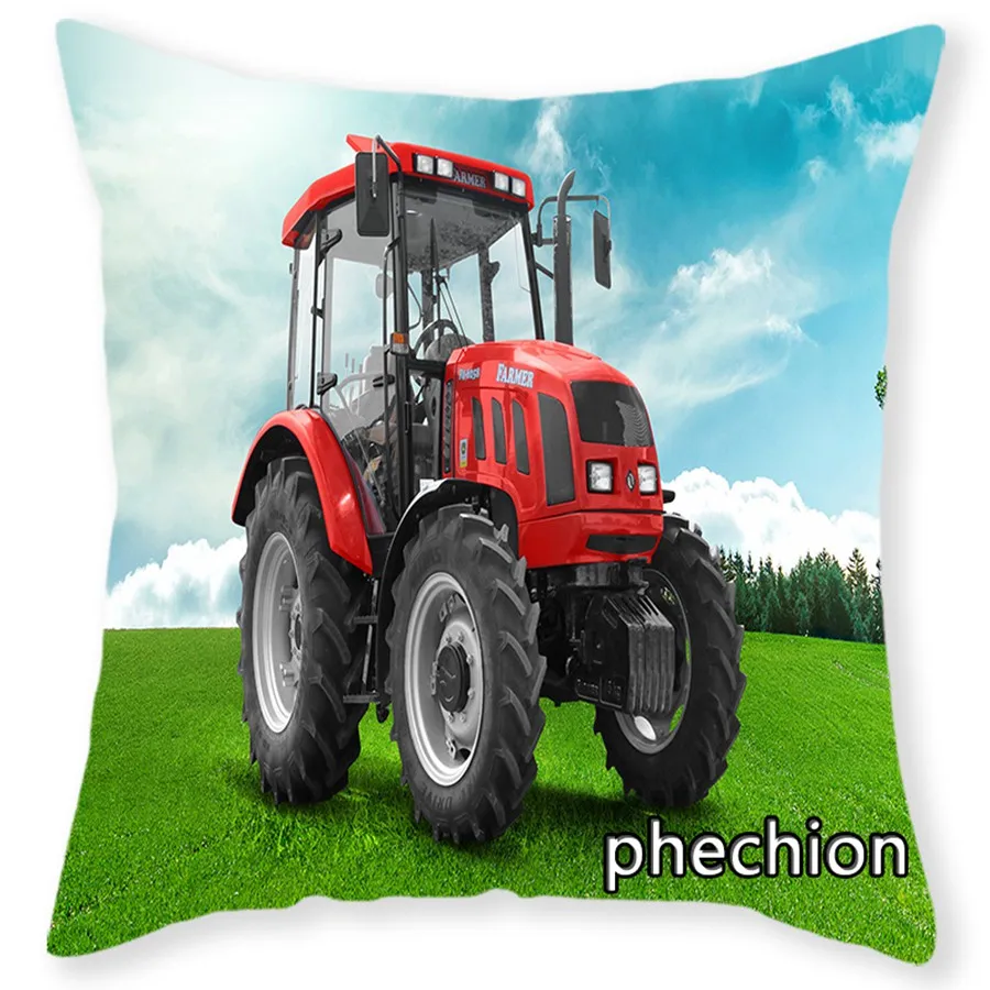 

Phechion 3D Printed Agriculture Machinery Tractor Pillowcases Pillow Cover Square Zipper Pillow C170
