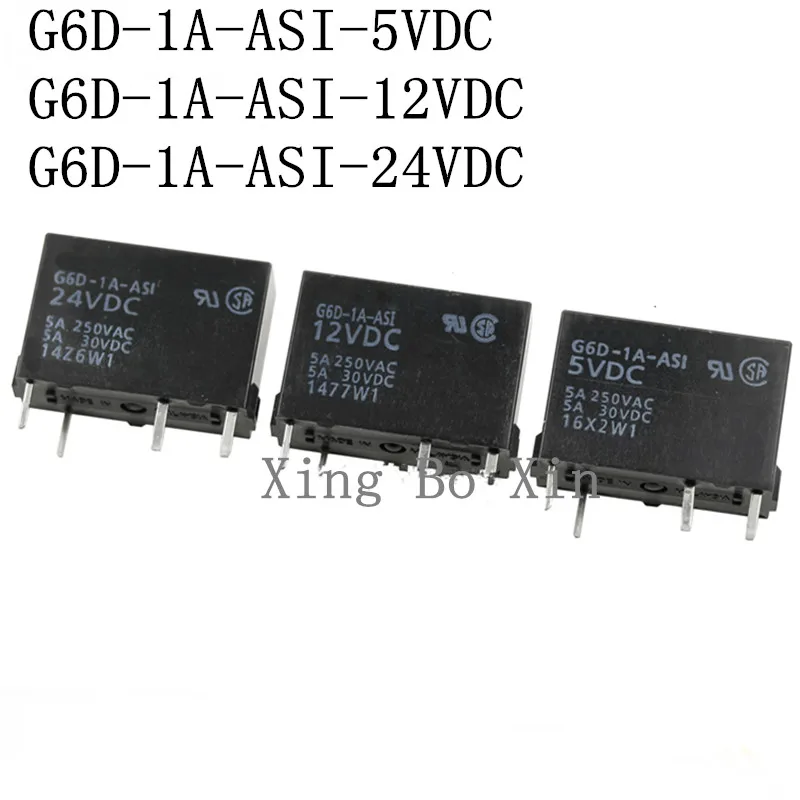 

1pcs 100% NEW Relay G6D-1A-ASI-5VDC G6D-1A-ASI-12VDC G6D-1A-ASI-24VDC G6D-1A-ASI-12V G6D-1A-ASI-24V 5V/12V/24VDC 5A 250VAC 4pin