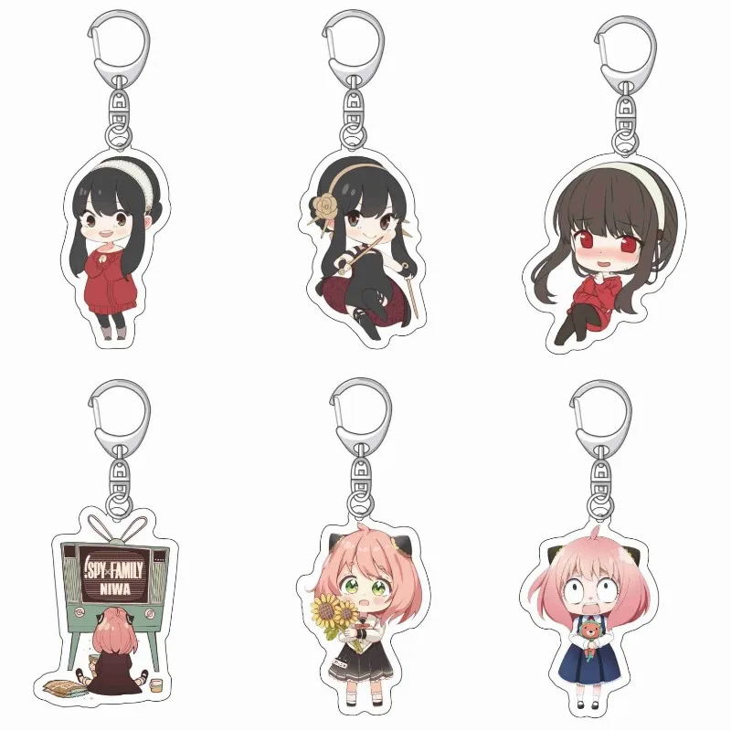 

Anime SPY×FAMILY Thorn Princess Cosplay Keyrings Acrylic Figure Yor Anya Forger Key Chains Kawaii Bags Car Keychain Pendant Toy