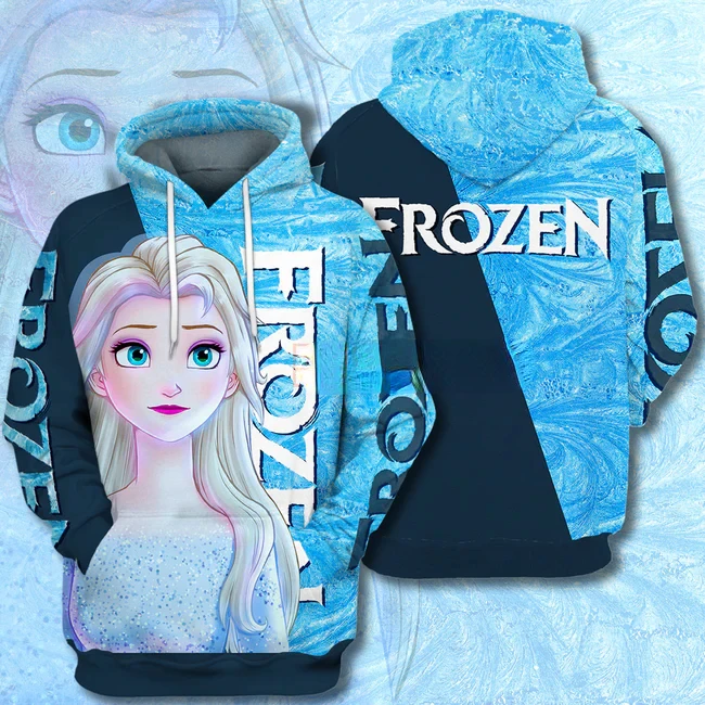 Unifinz DN T-shirt Beauty Elsa Disney Princess Frozen 3D PRINT T-shirt Awesome DN Frozen Hoodie Sweater Tank Elsa Hoodie Sweater