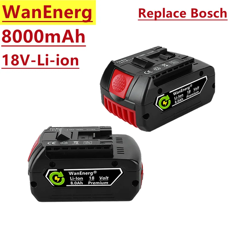 

Batterie lithium-ion 18V, 8.0ah, Rechargeable, pour perceuse électrique Bosch, BAT609, BAT609G, BAT618, BAT618G, BAT614