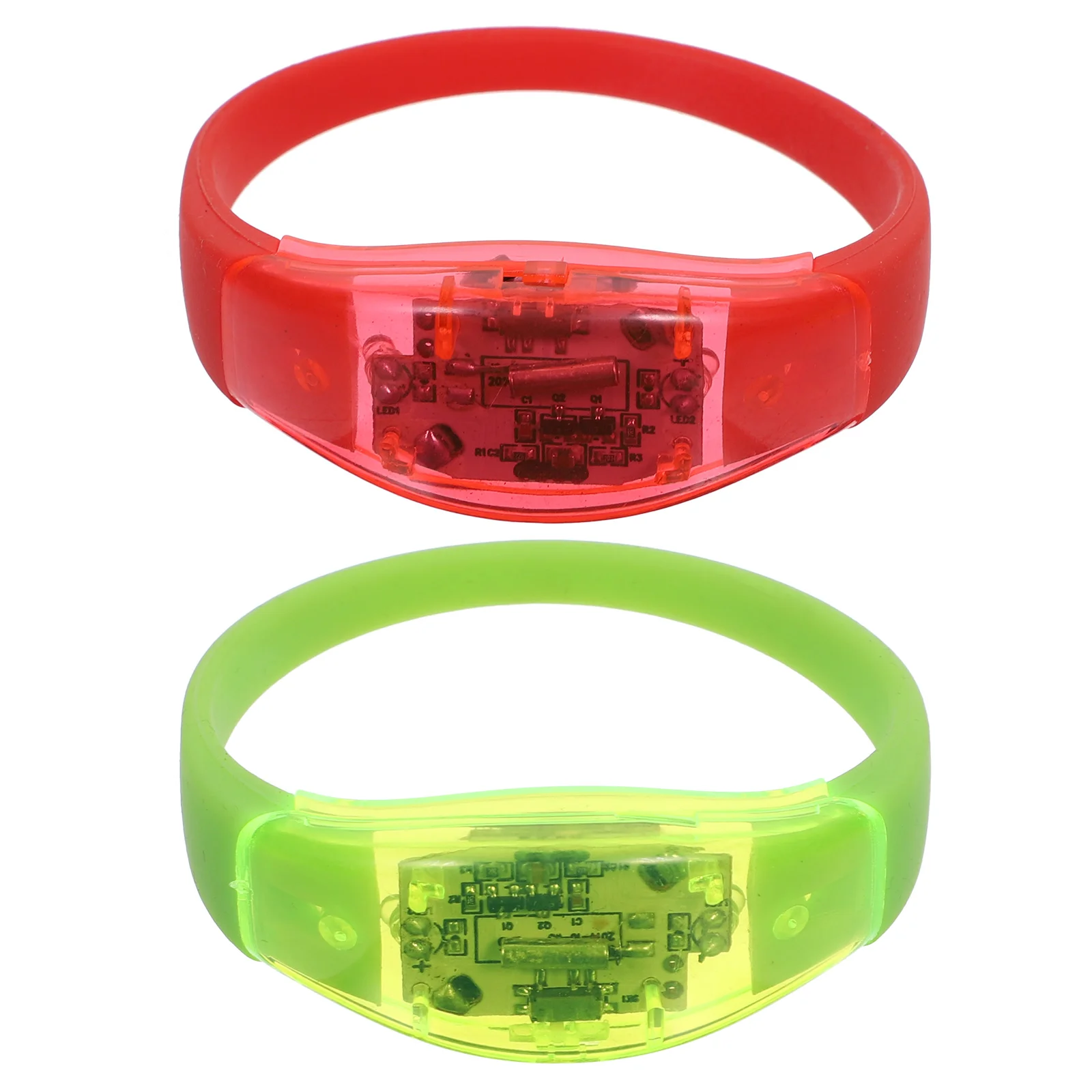 2 шт. браслет с вибрационным светом светодиодный светящийся ночной бег сувениры